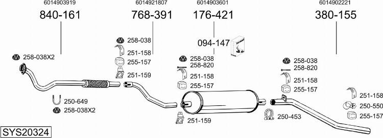 Bosal SYS20324 - Exhaust System car-mod.net