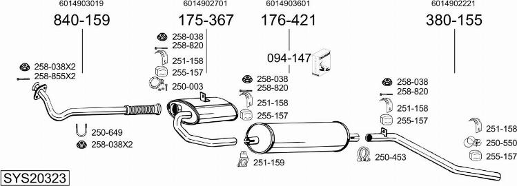 Bosal SYS20323 - Exhaust System car-mod.net