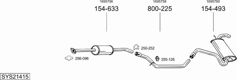 Bosal SYS21415 - Exhaust System car-mod.net