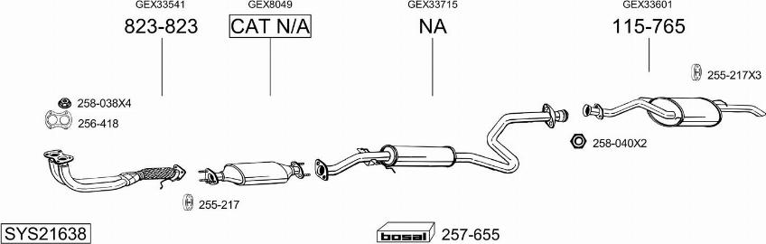 Bosal SYS21638 - Exhaust System car-mod.net