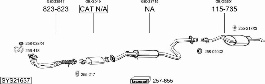 Bosal SYS21637 - Exhaust System car-mod.net