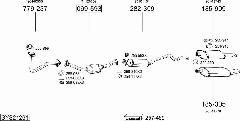 Bosal SYS21261 - Exhaust System car-mod.net