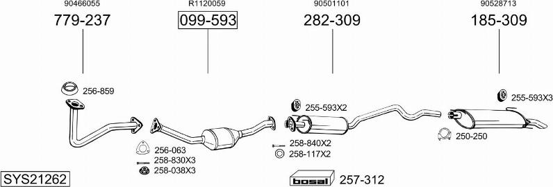 Bosal SYS21262 - Exhaust System car-mod.net