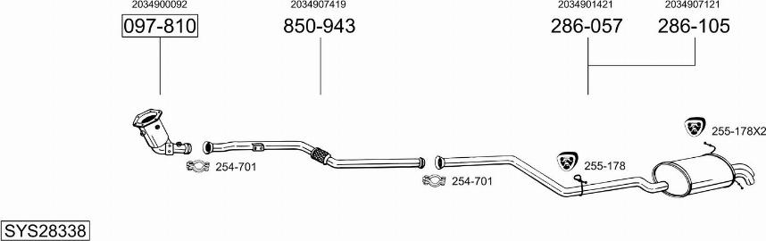 Bosal SYS28338 - Exhaust System car-mod.net