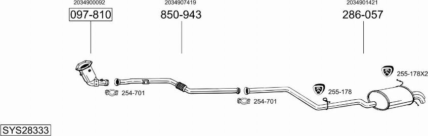 Bosal SYS28333 - Exhaust System car-mod.net