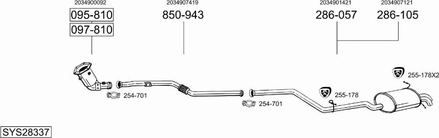 Bosal SYS28337 - Exhaust System car-mod.net