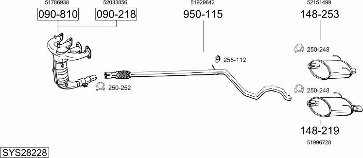 Bosal SYS28228 - Exhaust System car-mod.net