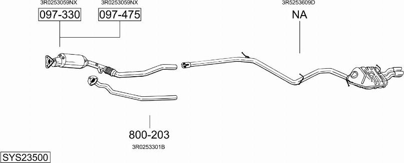 Bosal SYS23500 - Exhaust System car-mod.net