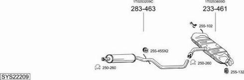 Bosal SYS22209 - Exhaust System car-mod.net