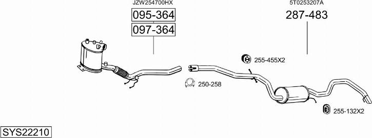 Bosal SYS22210 - Exhaust System car-mod.net