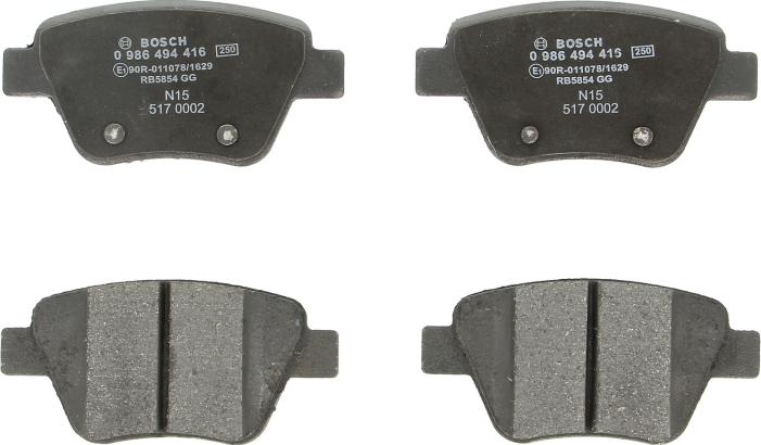 BOSCH 0 986 494 416 - Brake Pad Set, disc brake car-mod.net