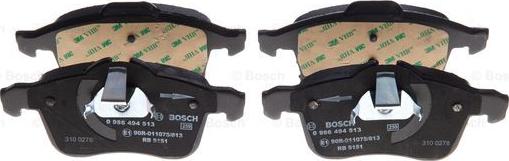 BOSCH 0 986 494 513 - Brake Pad Set, disc brake car-mod.net