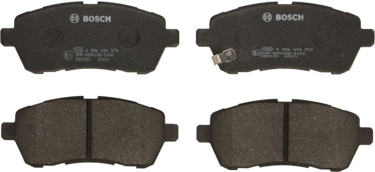 BOSCH 0 986 494 574 - Brake Pad Set, disc brake car-mod.net