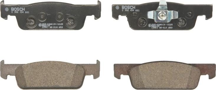 BOSCH 0 986 494 661 - Brake Pad Set, disc brake car-mod.net