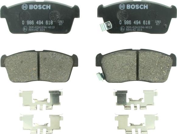 BOSCH 0 986 494 618 - Brake Pad Set, disc brake car-mod.net