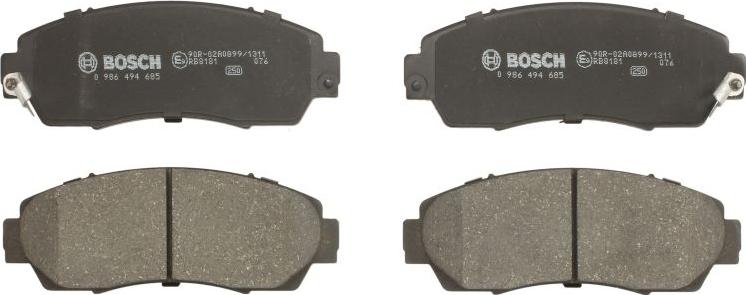 BOSCH 0 986 494 685 - Brake Pad Set, disc brake car-mod.net