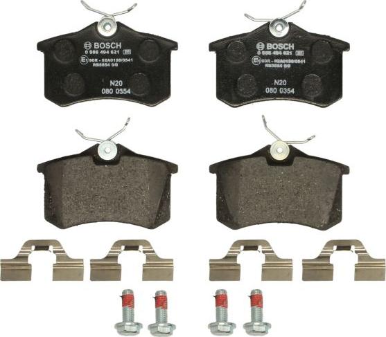 BOSCH 0 986 494 621 - Brake Pad Set, disc brake car-mod.net