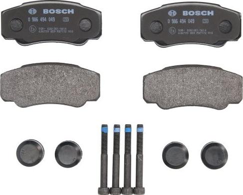 BOSCH 0 986 494 049 - Brake Pad Set, disc brake car-mod.net