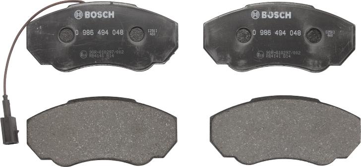 BOSCH 0 986 494 048 - Brake Pad Set, disc brake car-mod.net