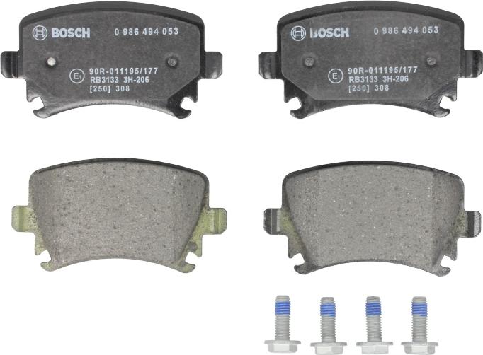 BOSCH 0 986 494 053 - Brake Pad Set, disc brake car-mod.net
