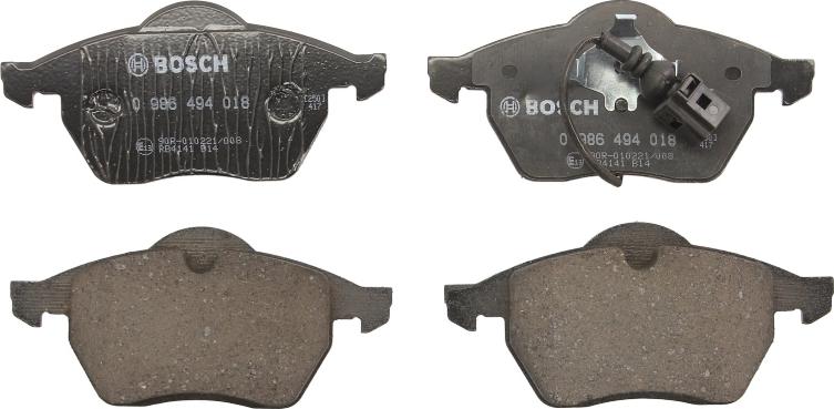 BOSCH 0 986 494 018 - Brake Pad Set, disc brake car-mod.net