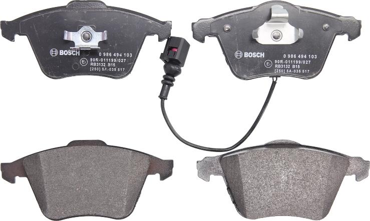 BOSCH 0 986 494 103 - Brake Pad Set, disc brake car-mod.net