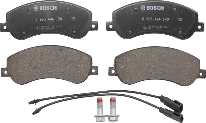 BOSCH 0 986 494 170 - Brake Pad Set, disc brake car-mod.net