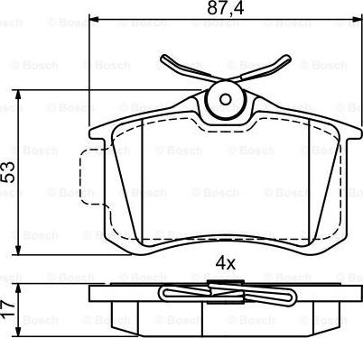 BOSCH 0 986 495 455 - Brake Pad Set, disc brake car-mod.net