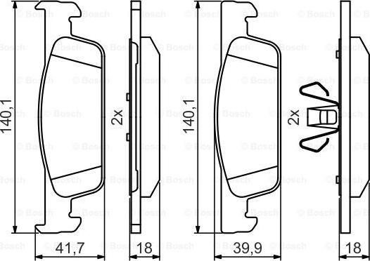 BOSCH 0 986 495 462 - Brake Pad Set, disc brake car-mod.net
