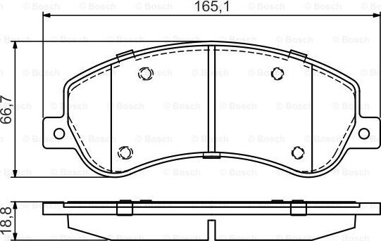 BOSCH 0 986 495 436 - Brake Pad Set, disc brake car-mod.net