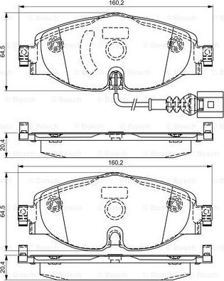 BOSCH 0 986 495 296 - Brake Pad Set, disc brake car-mod.net