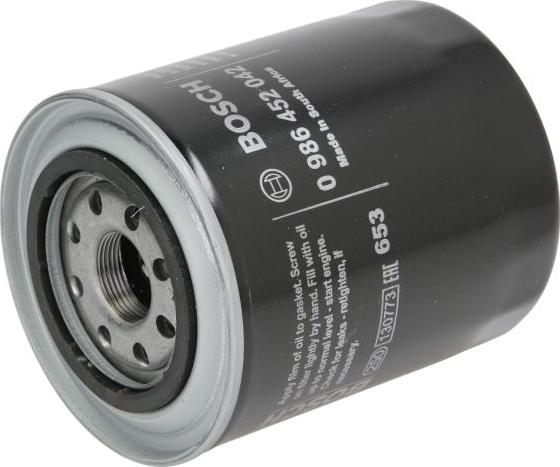BOSCH 0 986 452 042 - Oil Filter car-mod.net