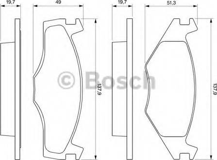 BOSCH 0 986 465 961 - Brake Pad Set, disc brake car-mod.net