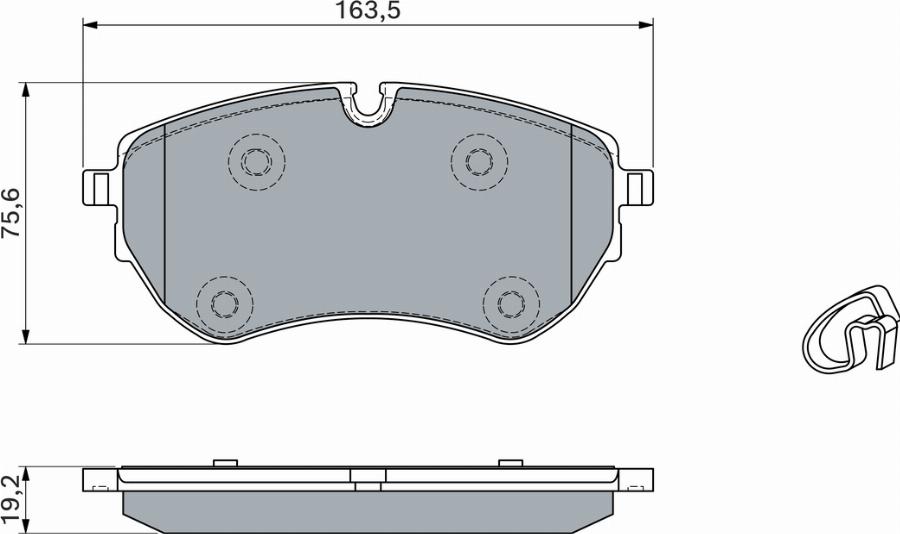 BOSCH 0 986 460 046 - Brake Pad Set, disc brake car-mod.net