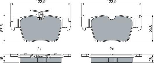 BOSCH 0 986 460 074 - Brake Pad Set, disc brake car-mod.net