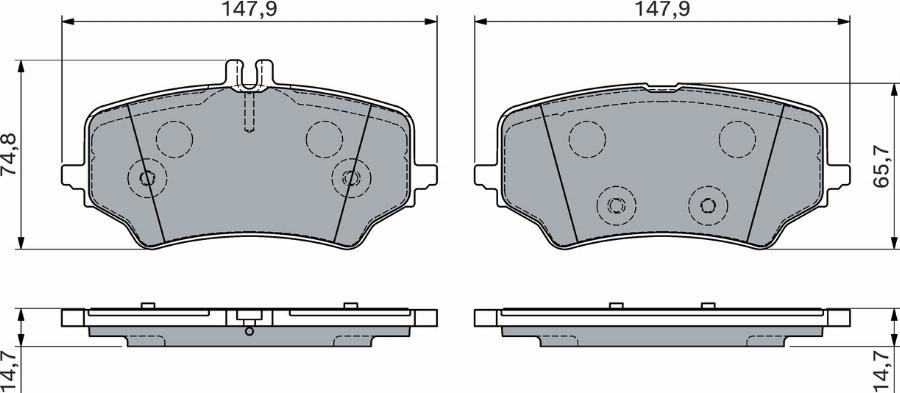 BOSCH 0 986 460 167 - Brake Pad Set, disc brake car-mod.net