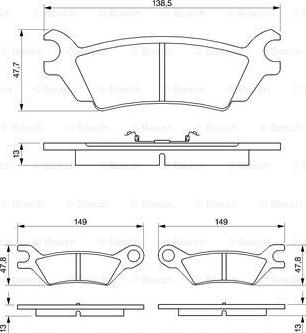 BOSCH 0 986 468 990 - Brake Pad Set, disc brake car-mod.net