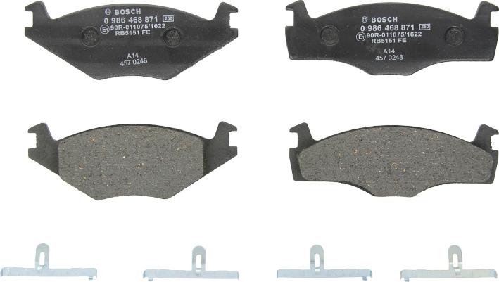 BOSCH 0 986 468 871 - Brake Pad Set, disc brake car-mod.net