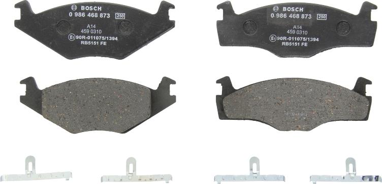 BOSCH 0 986 468 873 - Brake Pad Set, disc brake car-mod.net