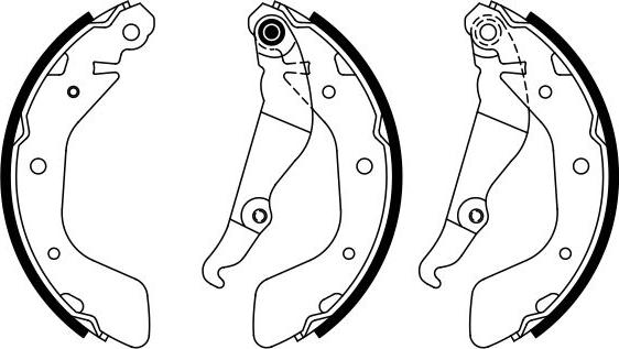 BOSCH 0 986 487 923 - Drum Brake Shoe Set car-mod.net