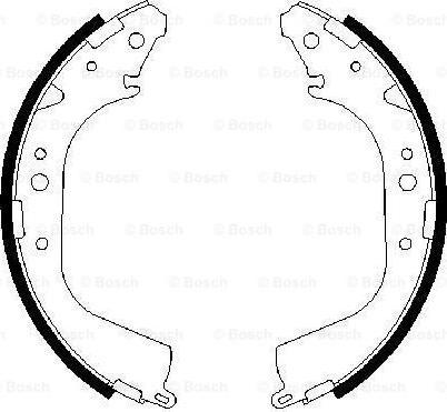 BOSCH 0 986 487 414 - Drum Brake Shoe Set car-mod.net