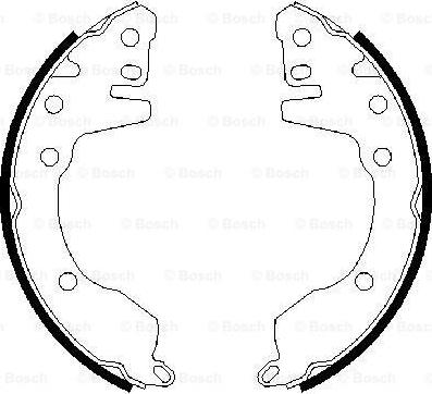 BOSCH 0 986 487 484 - Drum Brake Shoe Set car-mod.net