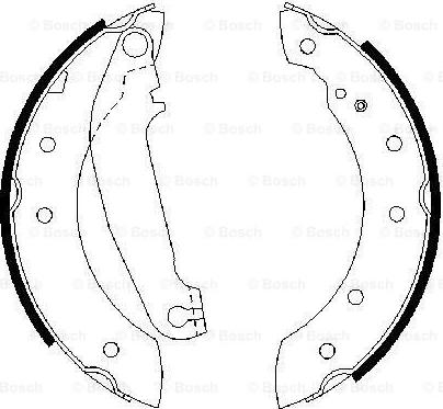 BOSCH 0 986 487 485 - Drum Brake Shoe Set car-mod.net