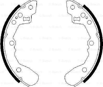BOSCH 0 986 487 591 - Drum Brake Shoe Set car-mod.net