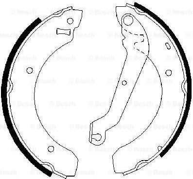 BOSCH 0 986 487 540 - Drum Brake Shoe Set car-mod.net