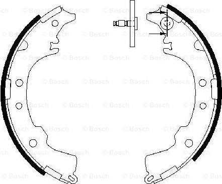 BOSCH 0 986 487 588 - Drum Brake Shoe Set car-mod.net