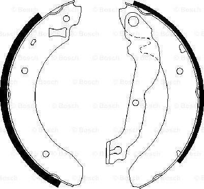 BOSCH 0 986 487 534 - Drum Brake Shoe Set car-mod.net