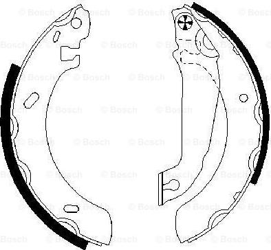 BOSCH 0 986 487 537 - Drum Brake Shoe Set car-mod.net