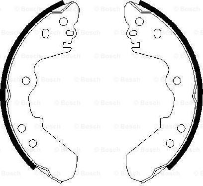 BOSCH 0 986 487 526 - Drum Brake Shoe Set car-mod.net