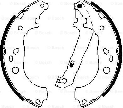 BOSCH 0 986 487 696 - Drum Brake Shoe Set car-mod.net